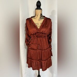 O.P. T. Size Medium Rust Color Mini Dress